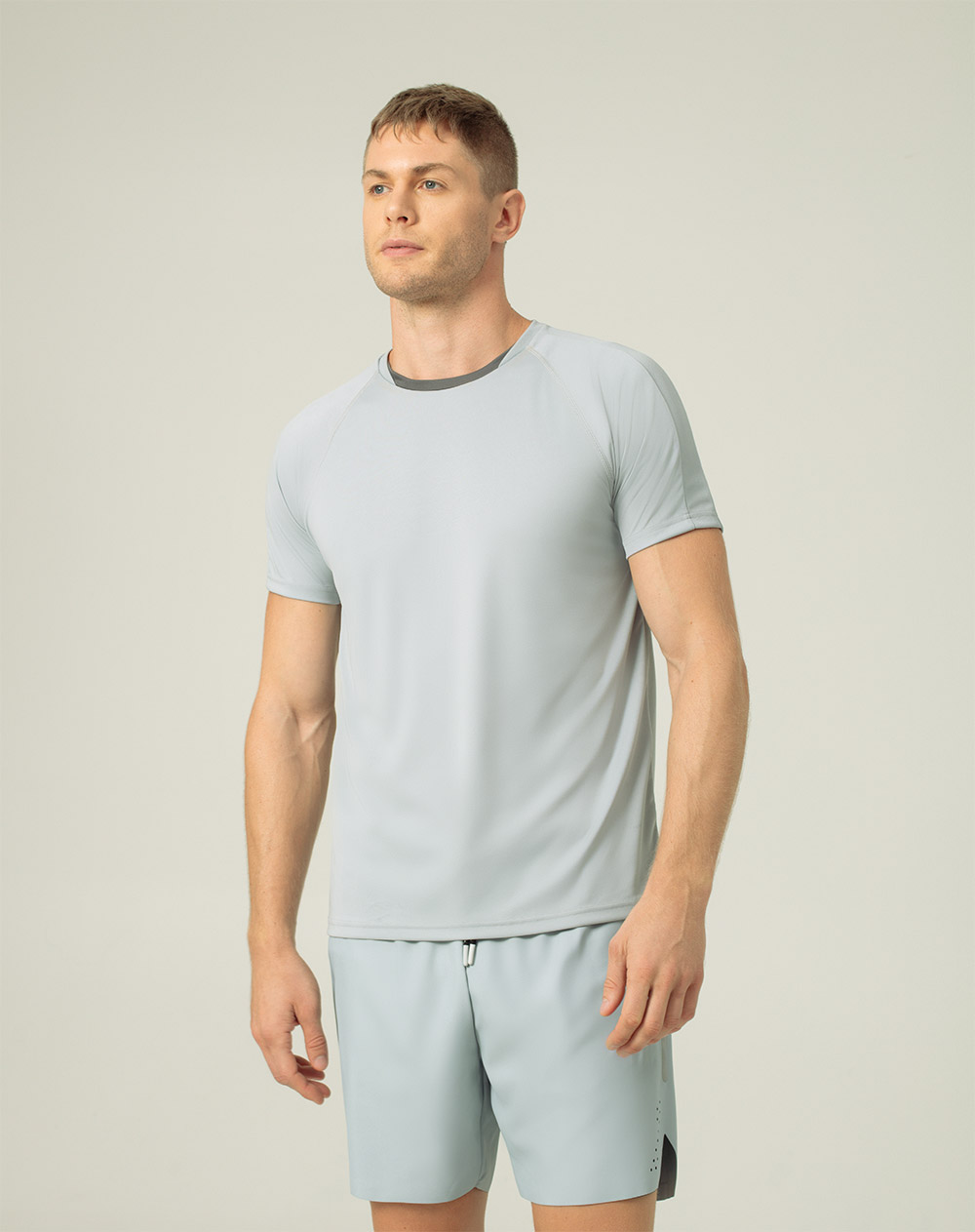 Camiseta hombre sazu gris 42042 r frente punto blanco